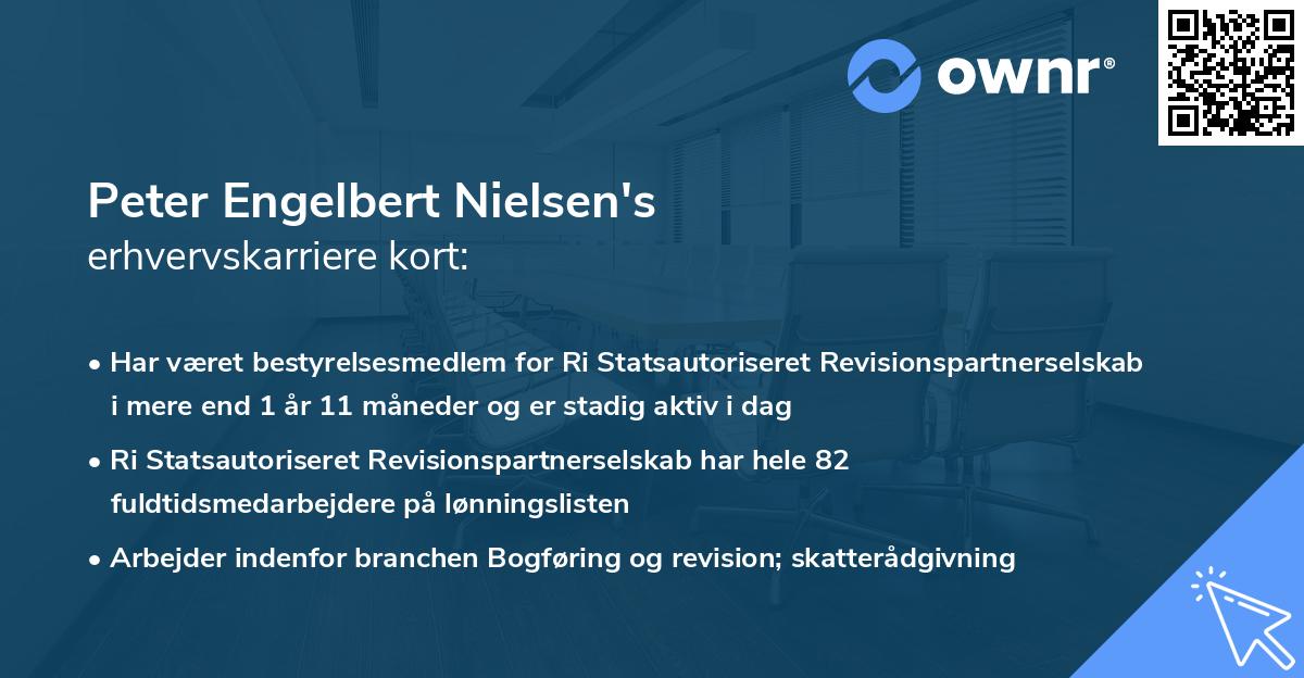 Peter Engelbert Nielsen's erhvervskarriere kort