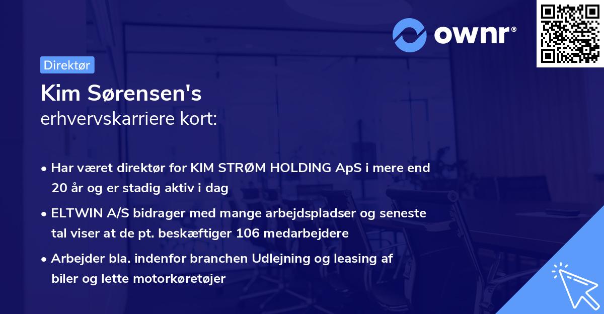 Kim Sørensen's erhvervskarriere kort