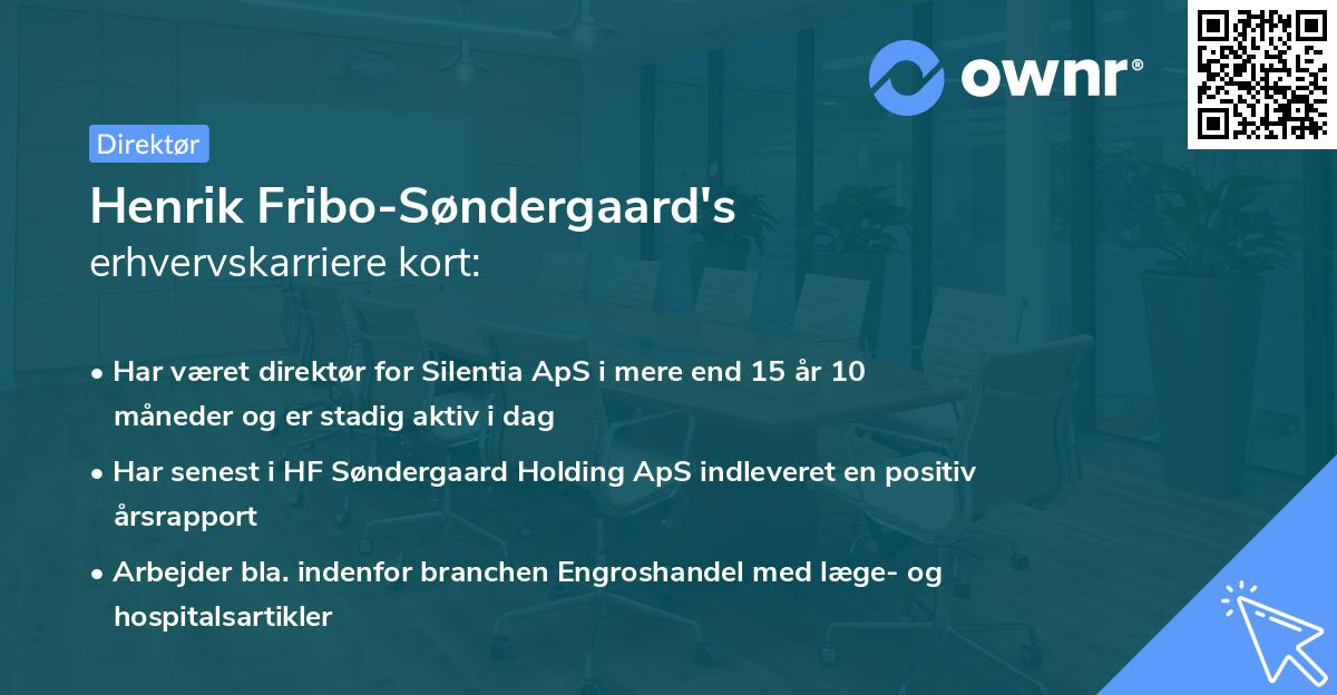 Henrik Fribo-Søndergaard's erhvervskarriere kort