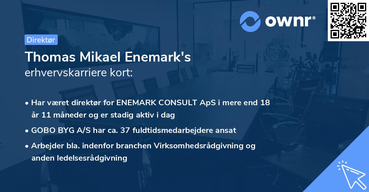 Thomas Mikael Enemark's erhvervskarriere kort