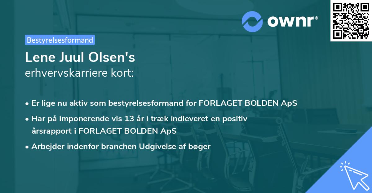 Lene Juul Olsen's erhvervskarriere kort