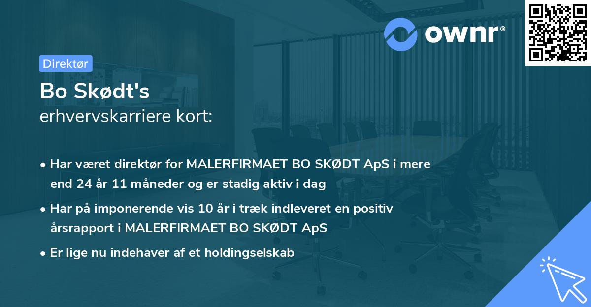 Bo Skødt's erhvervskarriere kort