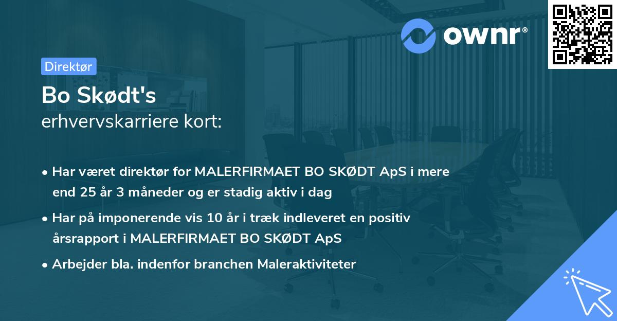 Bo Skødt's erhvervskarriere kort