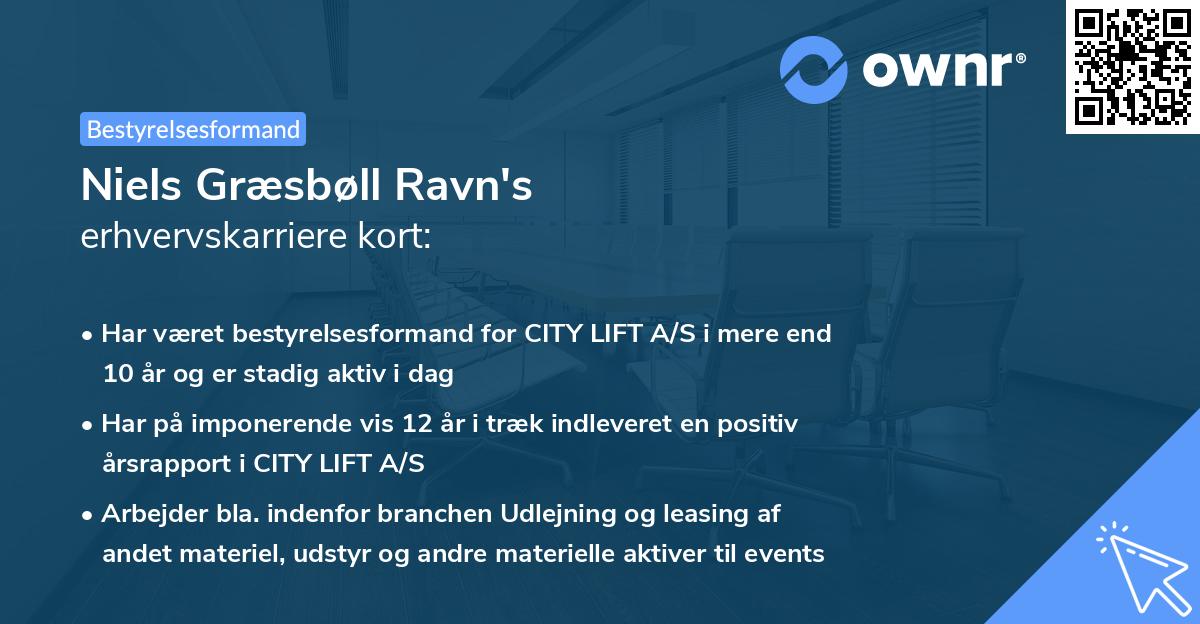 Niels Græsbøll Ravn's erhvervskarriere kort