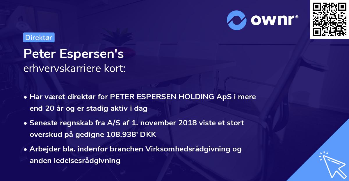 Peter Espersen's erhvervskarriere kort