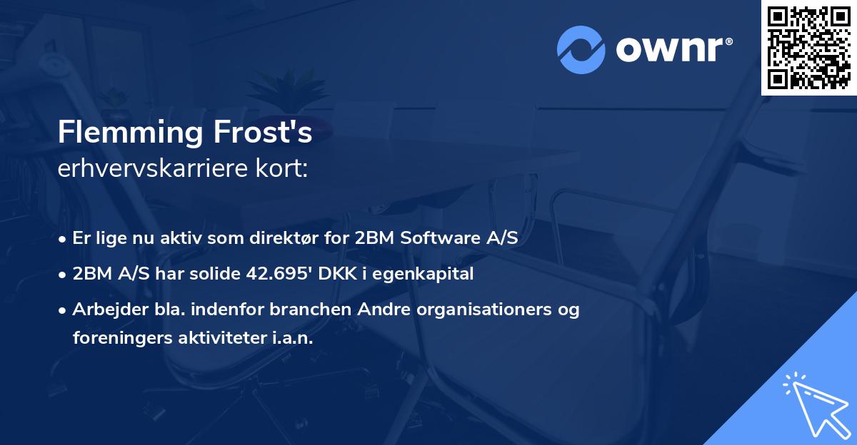 Flemming Frost's erhvervskarriere kort