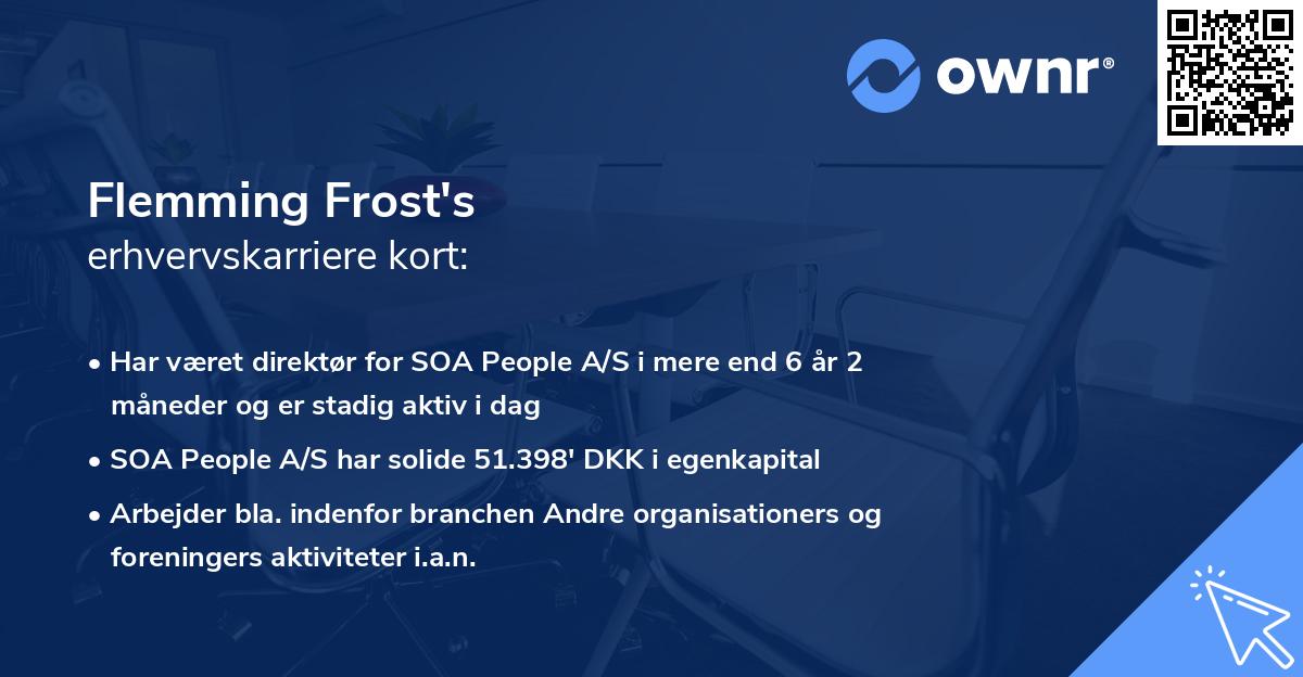 Flemming Frost's erhvervskarriere kort