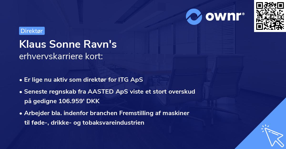 Klaus Sonne Ravn's erhvervskarriere kort
