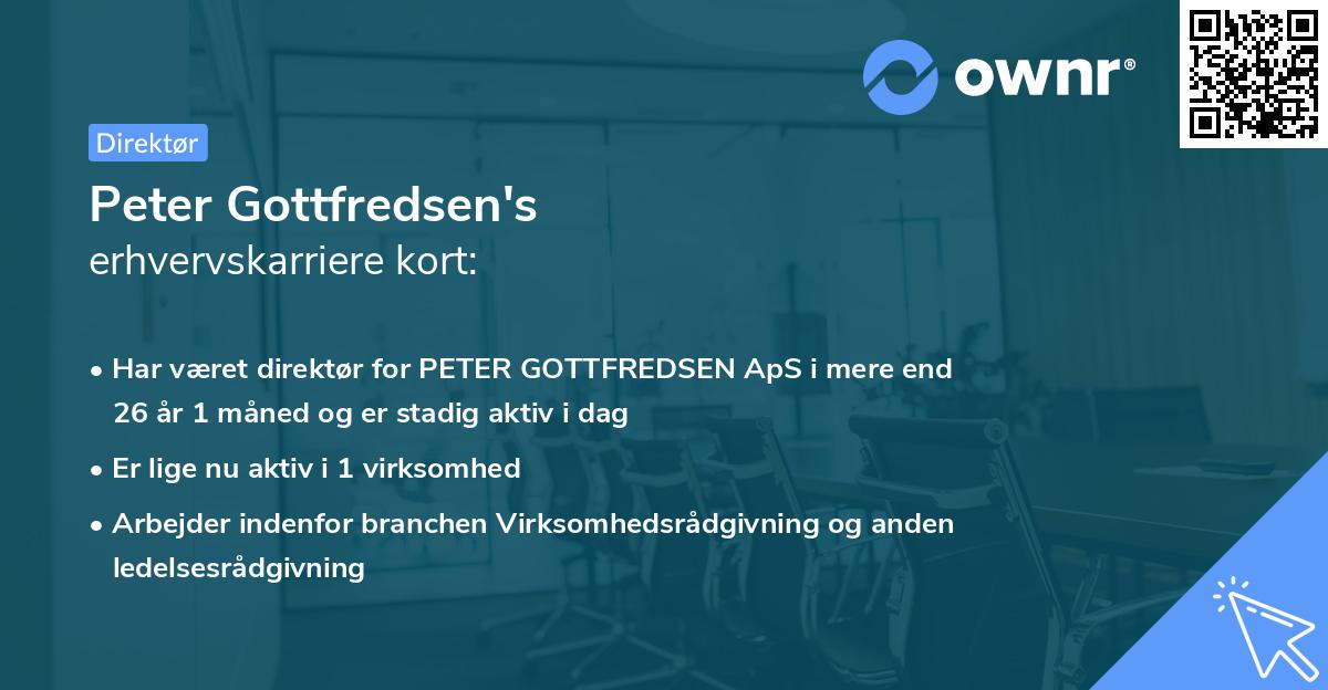 Peter Gottfredsen's erhvervskarriere kort