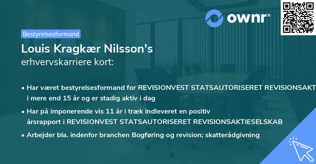 Louis Kragkær Nilsson's erhvervskarriere kort