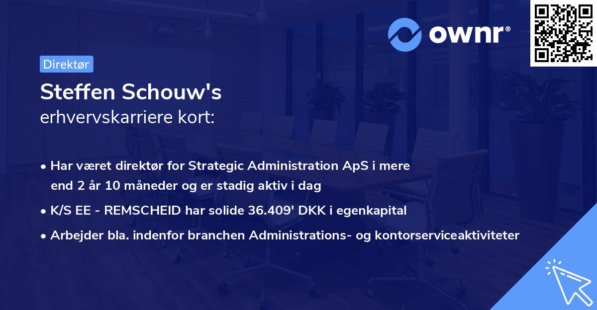 Steffen Schouw's erhvervskarriere kort