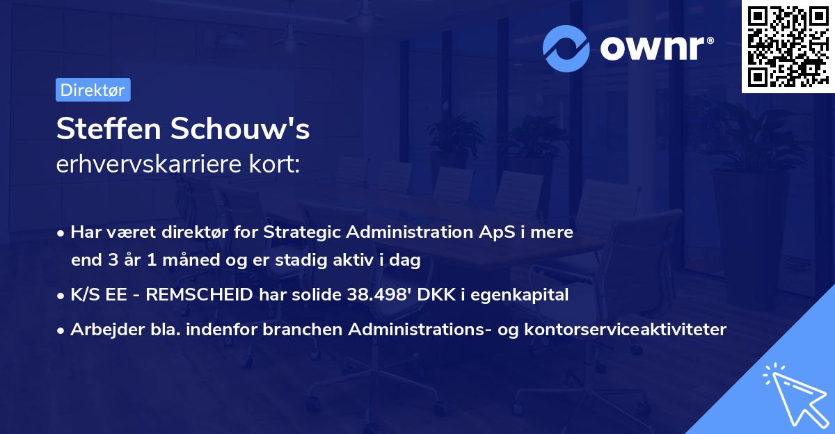 Steffen Schouw's erhvervskarriere kort