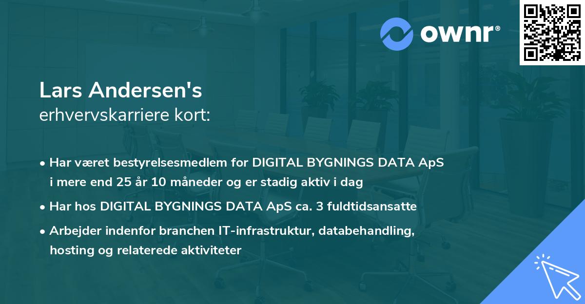 Lars Andersen's erhvervskarriere kort