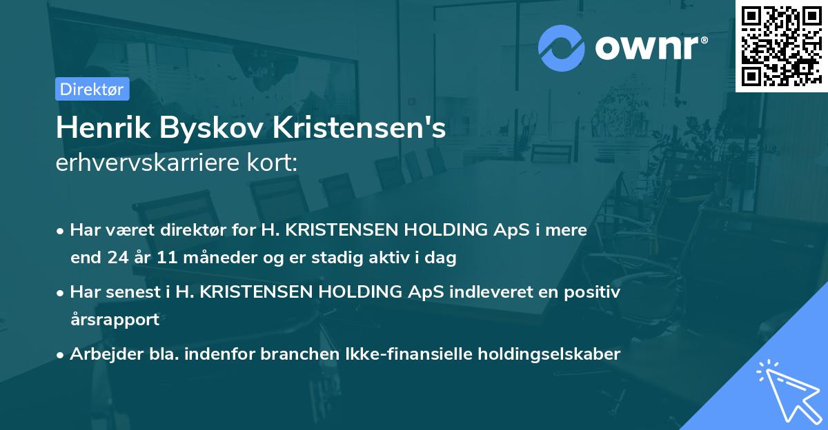 Henrik Byskov Kristensen's erhvervskarriere kort