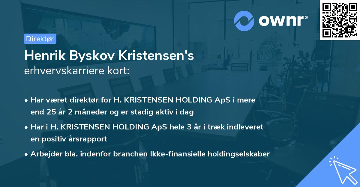 Henrik Byskov Kristensen's erhvervskarriere kort