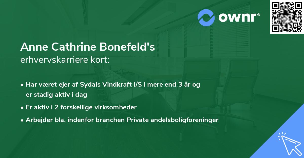 Anne Cathrine Bonefeld's erhvervskarriere kort