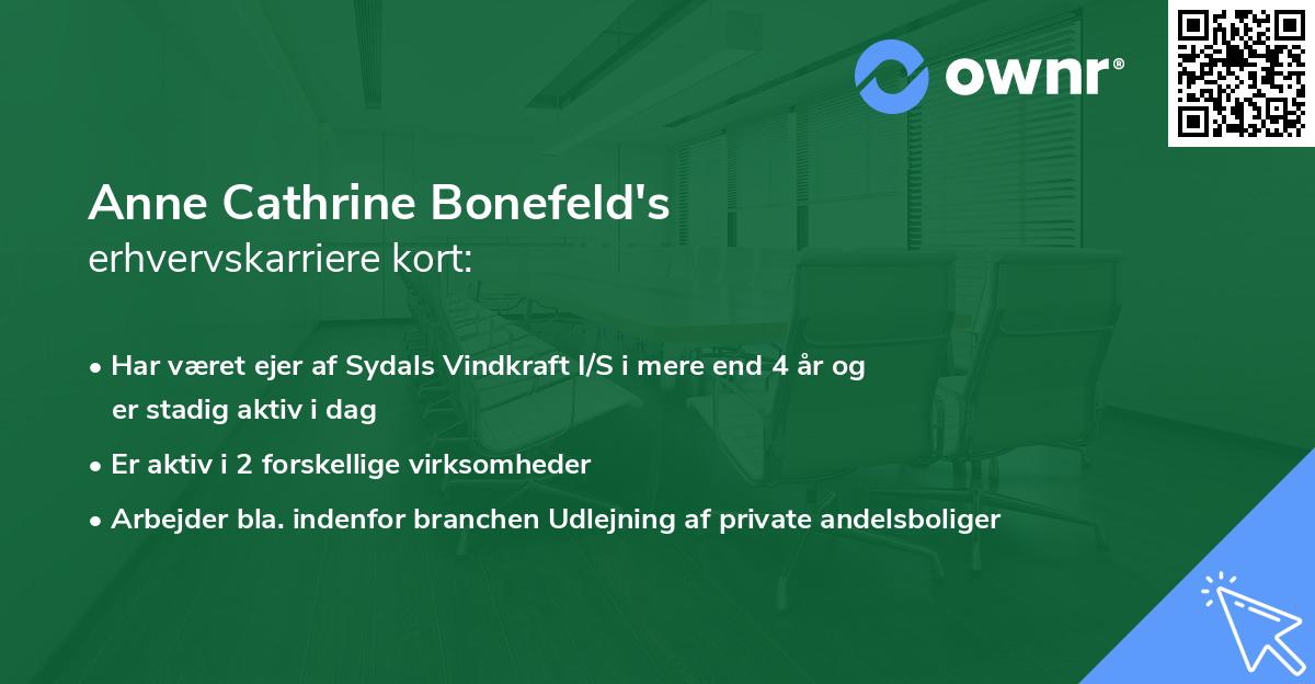 Anne Cathrine Bonefeld's erhvervskarriere kort