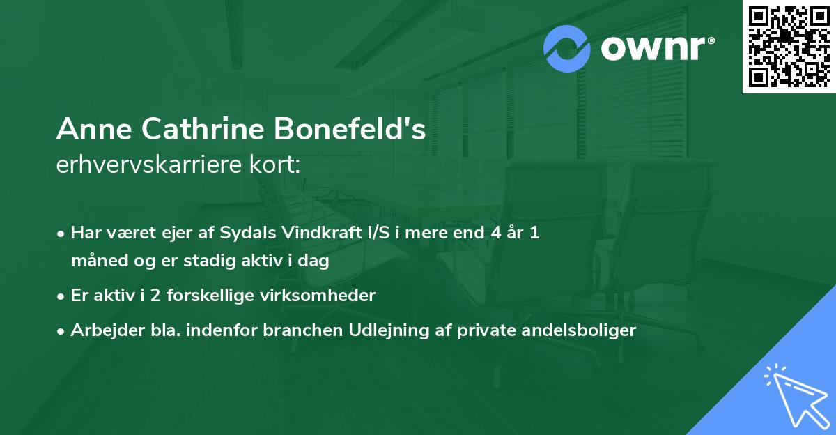 Anne Cathrine Bonefeld's erhvervskarriere kort