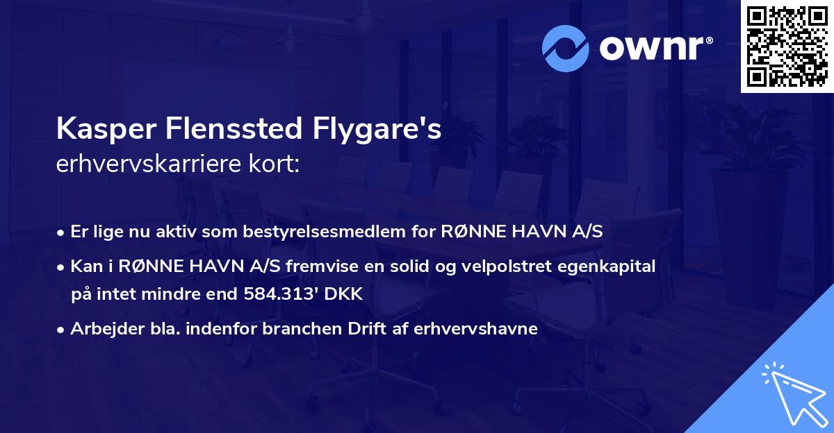 Kasper Flenssted Flygare's erhvervskarriere kort