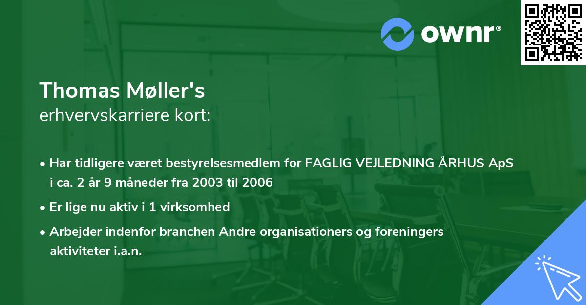 Thomas Møller's erhvervskarriere kort