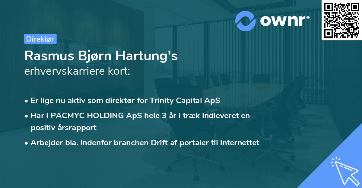 Rasmus Bjørn Hartung's erhvervskarriere kort