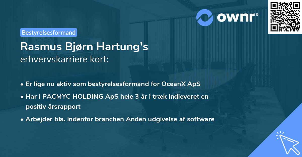 Rasmus Bjørn Hartung's erhvervskarriere kort