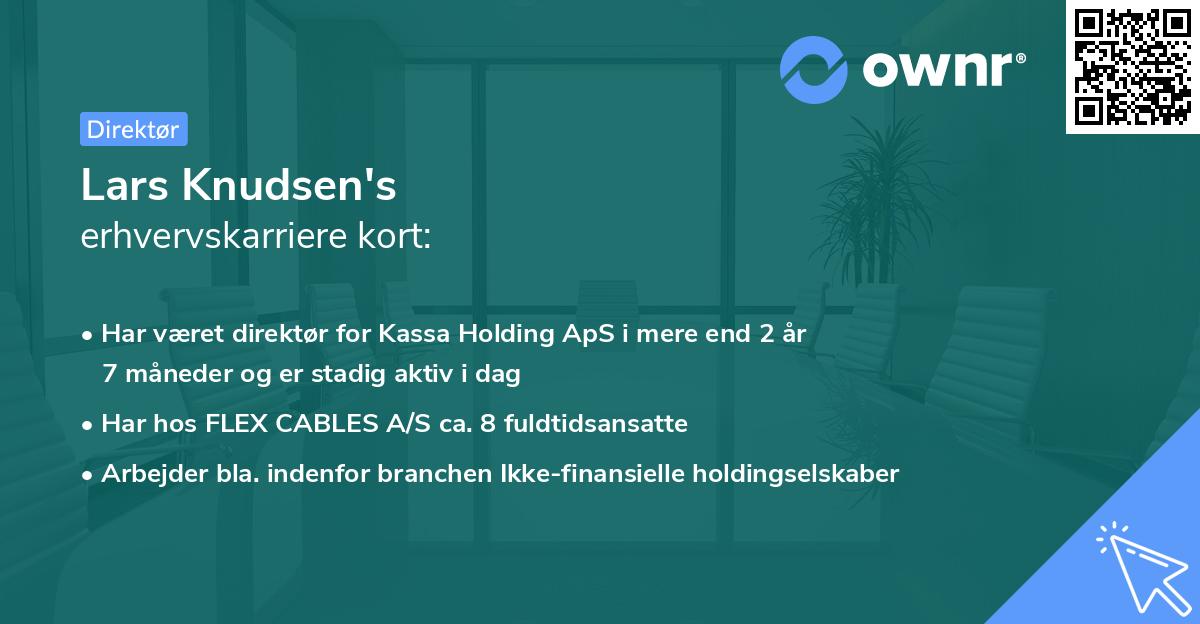 Lars Knudsen's erhvervskarriere kort