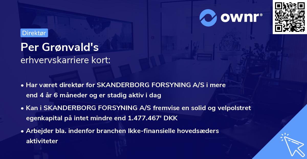 Per Grønvald's erhvervskarriere kort