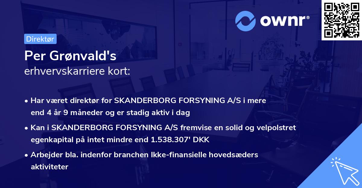 Per Grønvald's erhvervskarriere kort