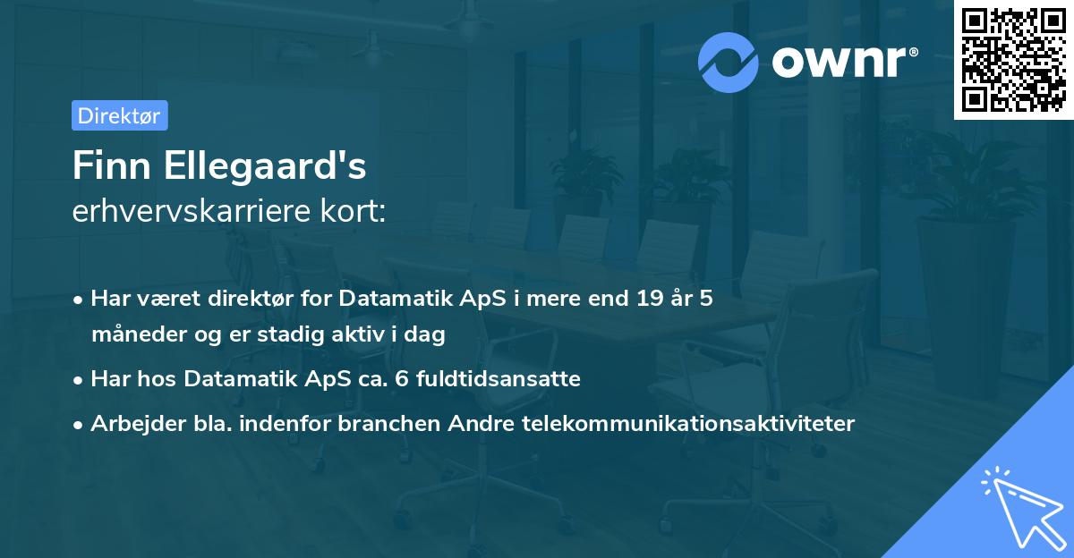 Finn Ellegaard's erhvervskarriere kort