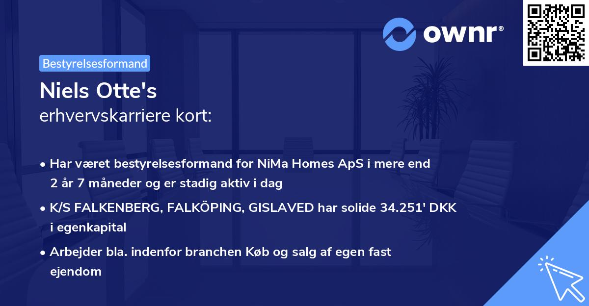 Niels Otte's erhvervskarriere kort