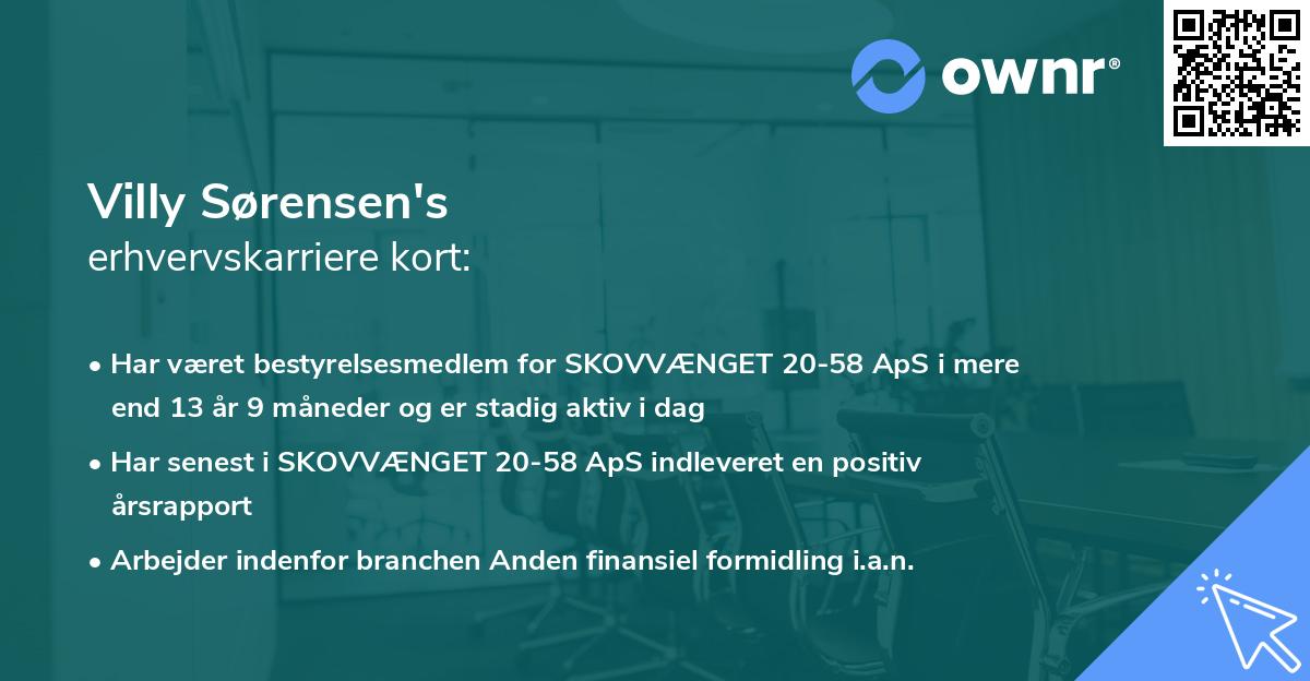 Villy Sørensen's erhvervskarriere kort