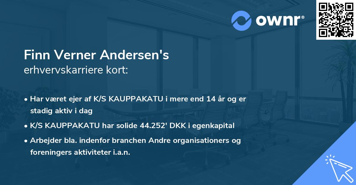 Finn Verner Andersen's erhvervskarriere kort