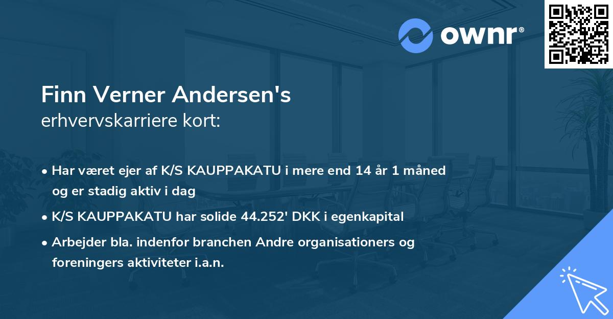 Finn Verner Andersen's erhvervskarriere kort
