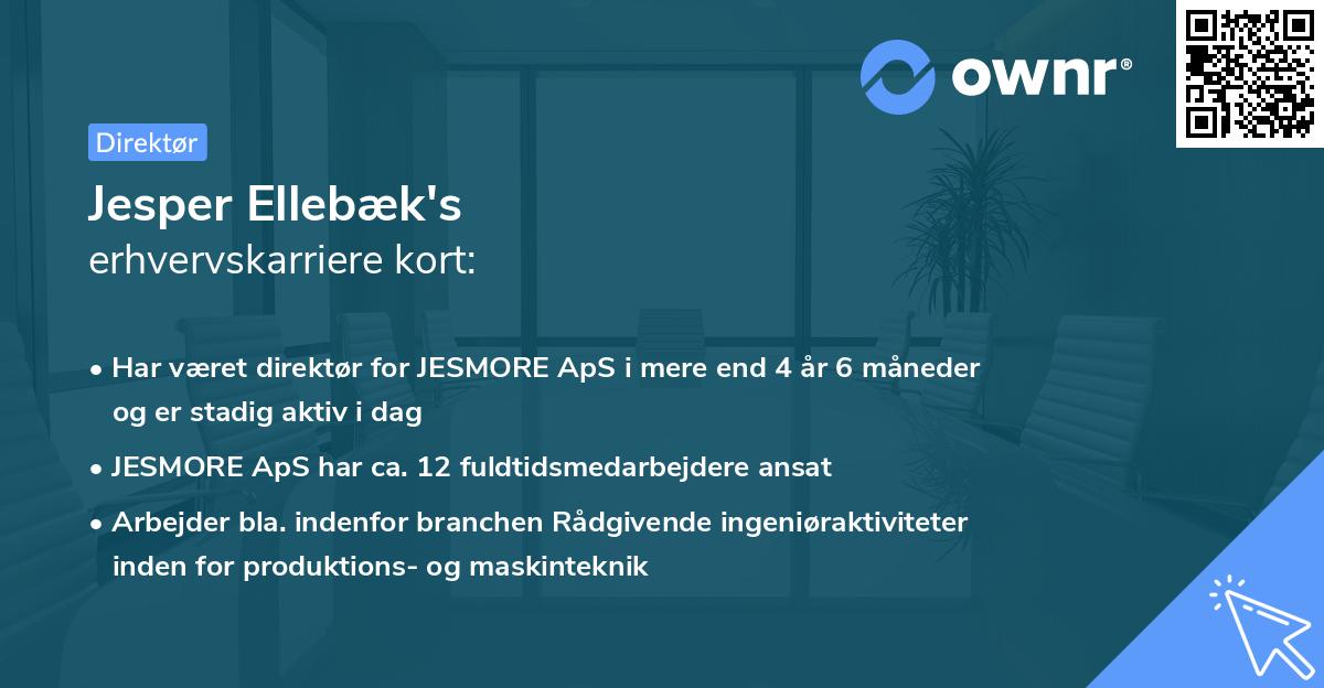 Jesper Ellebæk's erhvervskarriere kort