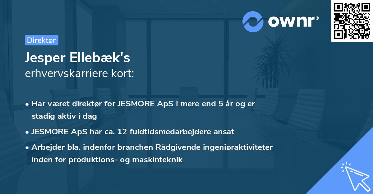 Jesper Ellebæk's erhvervskarriere kort