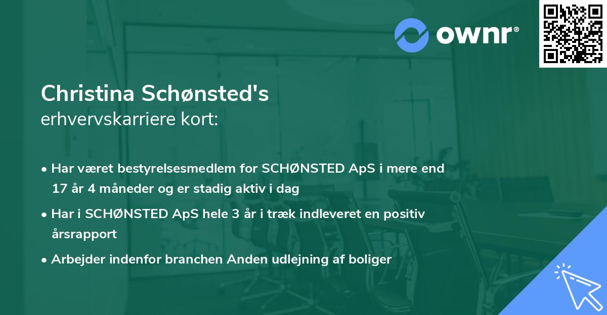 Christina Schønsted's erhvervskarriere kort