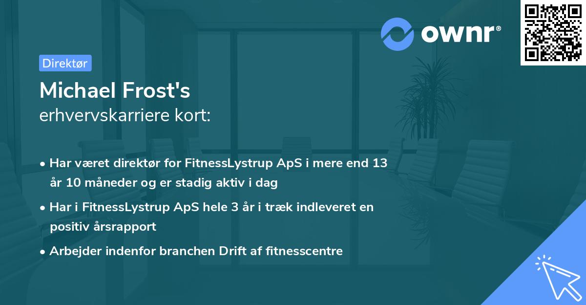 Michael Frost's erhvervskarriere kort