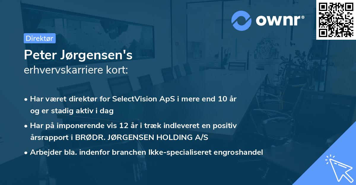 Peter Jørgensen's erhvervskarriere kort