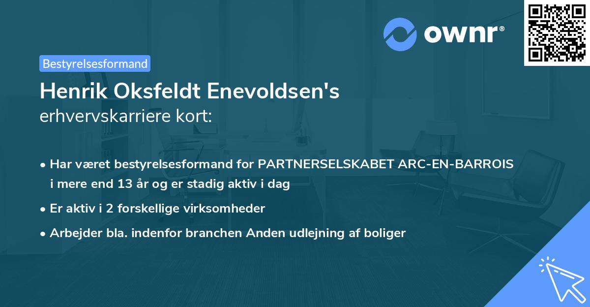 Henrik Oksfeldt Enevoldsen's erhvervskarriere kort