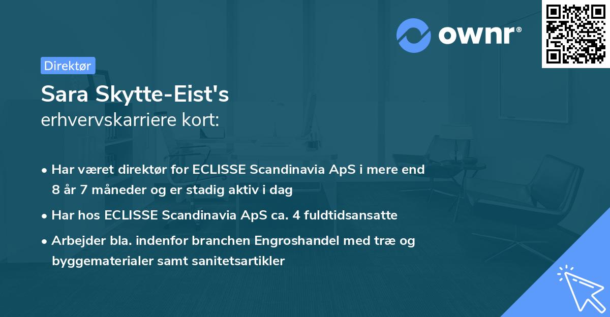 Sara Skytte-Eist's erhvervskarriere kort