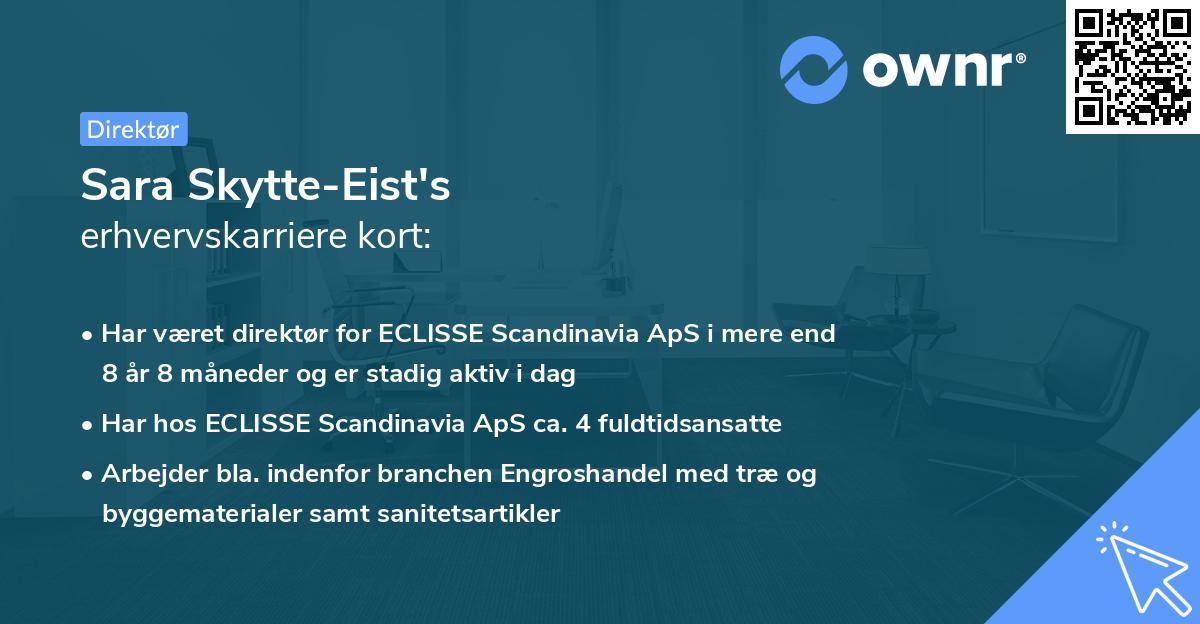 Sara Skytte-Eist's erhvervskarriere kort