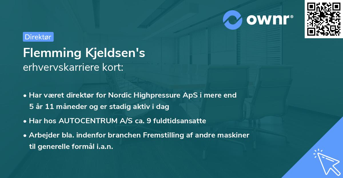 Flemming Kjeldsen's erhvervskarriere kort