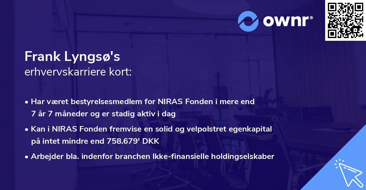 Frank Lyngsø's erhvervskarriere kort