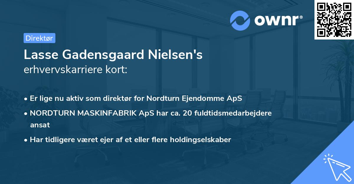 Lasse Gadensgaard Nielsen's erhvervskarriere kort