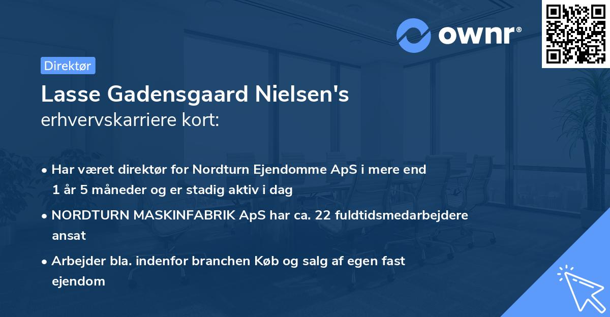 Lasse Gadensgaard Nielsen's erhvervskarriere kort