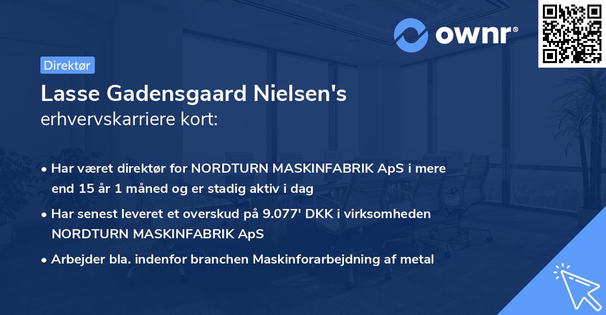 Lasse Gadensgaard Nielsen's erhvervskarriere kort