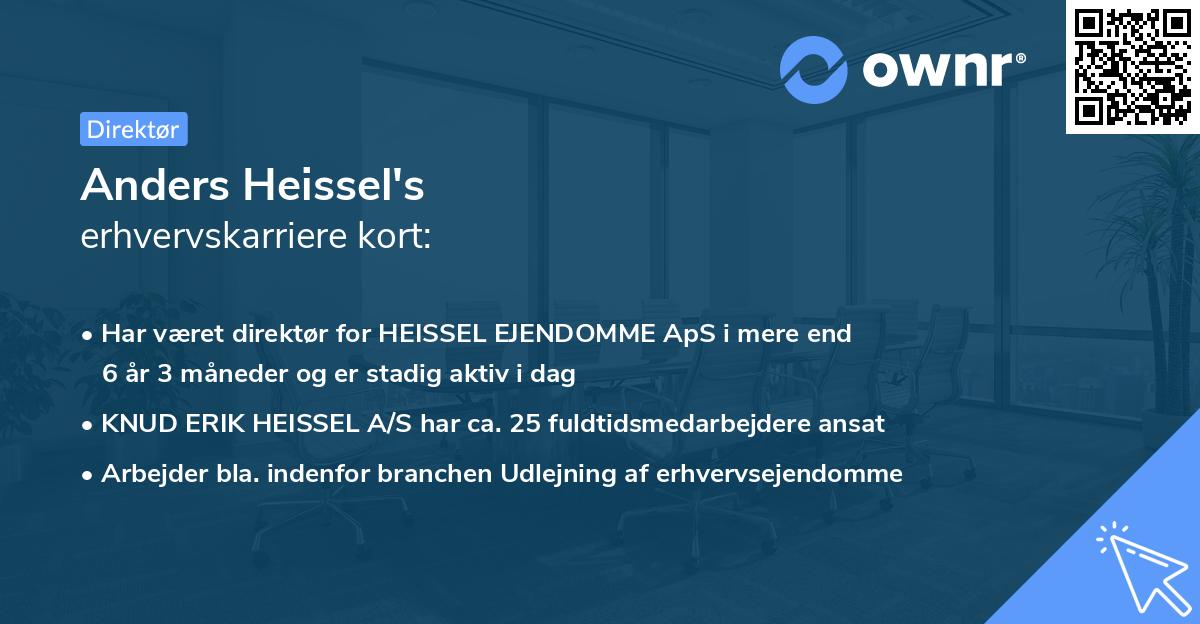 Anders Heissel's erhvervskarriere kort