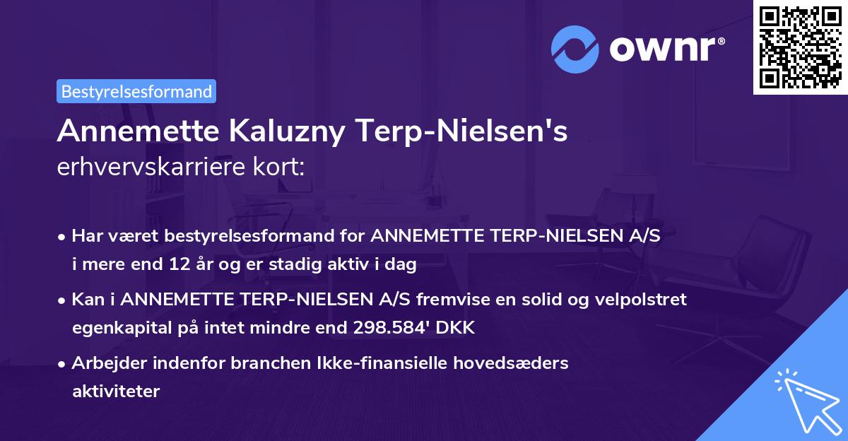 Annemette Kaluzny Terp-Nielsen's erhvervskarriere kort