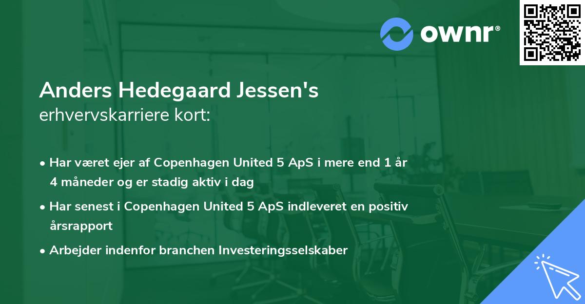 Anders Hedegaard Jessen's erhvervskarriere kort